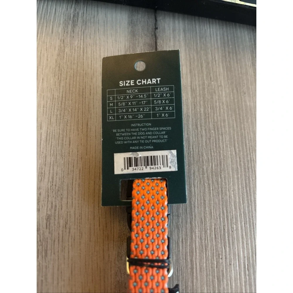 Barndog Orange Collar Small/medium Dogs- New With Tags
